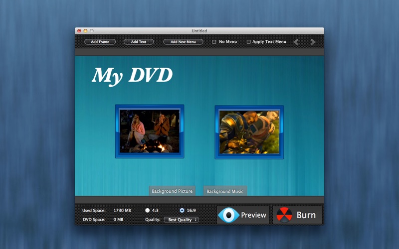 mac split video files for burn on dvd